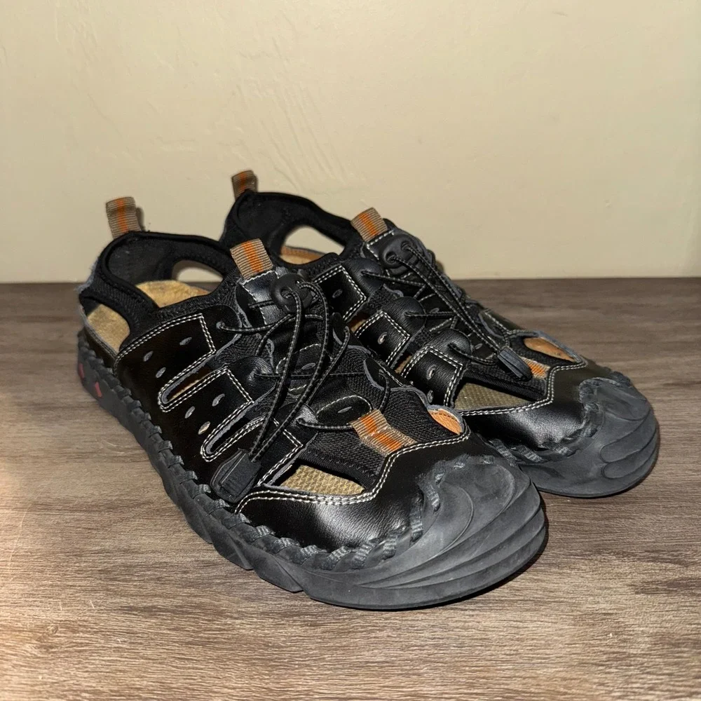 Leather Fisherman Sandal Mens‎ Walking Shoe Comfort Casual Size 44